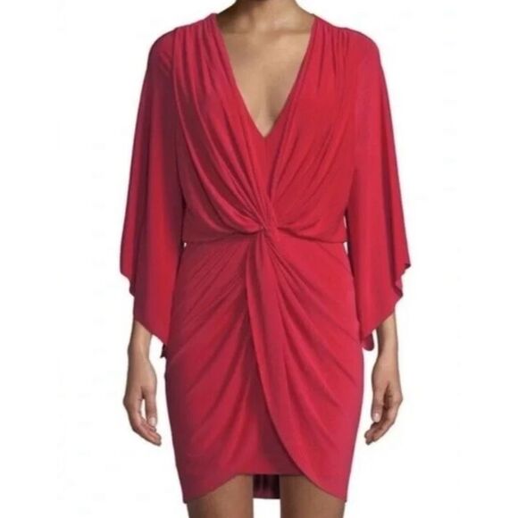 MISA LOS ANGELES Bell Sleeve Twist Front Teget Mini Dress - Picture 2 of 15